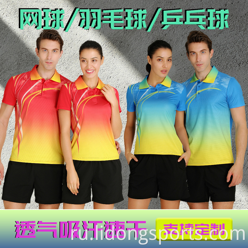 Высококачественный пользовательский настольный теннис Сублимированная одежда для тенниса Теннисная спортивная одежда по оптовой цене с низким минимальным объемом заказа